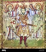 OTTO II (955-983) Holy Roman Emperor in an Italian manuscript about 985 ...