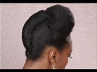 French Roll Hairstyle For Black Hair - YouTube