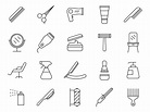 20 Free Hair Salon Vector Icons (AI)