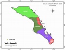 Mapa simple de municipios de Baja California Sur | DESCARGAR MAPAS