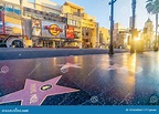 Vue Du Célèbre Walk of Fame D'Hollywood Boulevard à Los Angeles ...