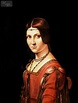 Leonardo Da Vinci-retrato de Lucrezia Crivelli 12X16 "pintura al óleo ...