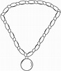 Necklace With Gem Coloring Page - Free Printable Coloring Pages for Kids