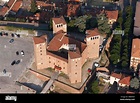 FOSSANO CASTLE (aerial view). Cuneo Province, Piedmont, Italy Stock ...