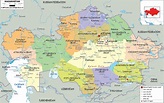 Detailed Political Map of Kazakhstan - Ezilon Maps