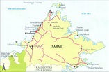 Map State of Sabah Malaysia | Wonderful Malaysia