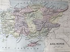 1873 Asia Minor Original Antique Map - Turkey - Cyprus - Vintage Wall ...