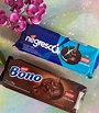 Nova Bolacha Bono e Negresco com cobertura de chocolate.