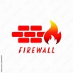 Vector illustration of firewall icon. Network security symbol ...