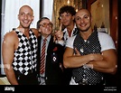 Right Said Fred pop group with members Fred and Richard Fairbrass with Alan Freeman a disc ...