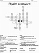Physics crossword - WordMint