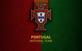 Portugal national football team, 4k, leather texture, coat of arms ...