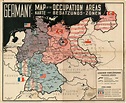 Occupation zones in Germany after the Second World War, printed on ...
