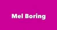 Mel Boring - Spouse, Children, Birthday & More
