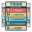 Motivational Think Before You Speak Chart Laminated Classroom Poster ...