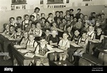 education, school class in the class room, Germany, circa 1952 Stock ...