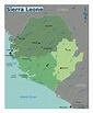 Large regions map of Sierra Leone | Sierra Leone | Africa | Mapsland ...