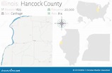 Mappa Della Contea Di Hancock in Illinois Illustrazione Vettoriale ...