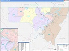 Monongalia County, WV Wall Map Color Cast Style by MarketMAPS - MapSales