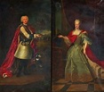 Portrait de Marie Josèphe d'Autriche & Portrait de Frédéric IV de Saxe ...