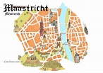 Ansichtkaart Maastricht, Plattegrond/ Stadsplattegrond – Edo Illustrator