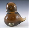 FM Konstglas/Ronneby Swedish Amber Glass Bird - Labelled | Glass birds ...