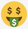 Money Face Emoji Png - Dollar Face Emoji, Transparent Png , Transparent ...