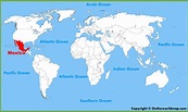 Mexico location on the World Map