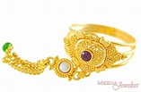 22Kt Fancy Gold Ring - RiLg2860 - 22Kt Gold Fancy ladies ring with ...
