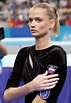 Svetlana Khorkina of Russia looks disappointed at the end of the ...