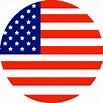 Circle flag of USA. 11571446 PNG
