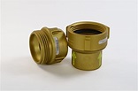 MERLITE 2 x 2 ½ Gold Anodized Alum. Coupling with Gold W/O 2 1/2 x 2 5/ ...