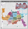 Redwood City California Wall Map Premium Style By Mar - vrogue.co