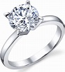 Stunning AAA Cr Diamond Ring Set In 14k gold Over Sterling Silver ...