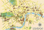 Carte de Londres, plan des 100 principaux lieux