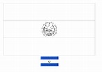 El Salvador flag coloring page | Flag coloring pages, El salvador flag ...