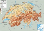 Carta geografica della Svizzera: topografia e caratteristiche fisiche ...