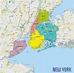 Vector mapa político altamente detallado de Nueva York con todas las ...