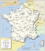 Mapa das regiões da França: mapa político e de Estado da França