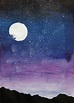 Sunset Canvas Painting, Dream Painting, Painting Art Lesson, Night ...