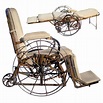 Silla de ruedas abatible a cama de Wilson (1871) | Iron chair, Vintage ...
