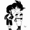 Goku y Milk | Dibujo de goku, Dibujos emocionales, Goku y su novia