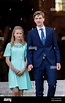 Brussel, Belgien. 21st July, 2021. Prince Gabriel and Princess Eleonore ...