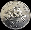 Monedas de México y el Mundo: Singapur: 50 Centavos de 1985