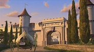 shrek - gates to main city of far far away, inside wall of kingdom 14 ...