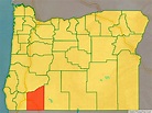 Map of Jackson County, Oregon