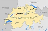 Schweiz Städte Karte - Karte der Schweiz mit den wichtigsten Städten ...