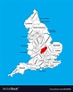 Map northamptonshire in east midlands uk Vector Image