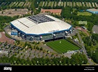 Aerial view, Veltins Arena, Gelsenkirchen, Ruhr district, North Stock ...
