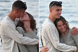 Loved-up Chelsea star Kai Havertz kisses girlfriend Sophia on beach ...